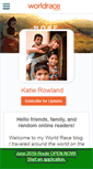 Mobile Screenshot of katierowland.theworldrace.org