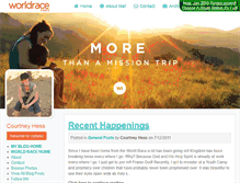 Tablet Screenshot of courtneyhess.theworldrace.org