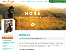 Tablet Screenshot of lynnseyandrews.theworldrace.org