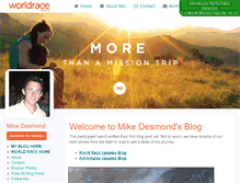 Tablet Screenshot of mikedesmond.theworldrace.org