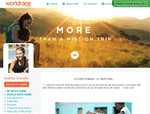 Tablet Screenshot of andreagosselin.theworldrace.org