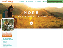 Tablet Screenshot of janetgarrison.theworldrace.org