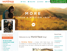 Tablet Screenshot of christinapalmer.theworldrace.org