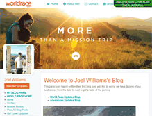 Tablet Screenshot of joelwilliams.theworldrace.org