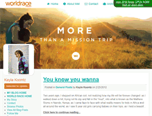 Tablet Screenshot of kaylakoontz.theworldrace.org