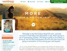 Tablet Screenshot of lauradaniellewilliams.theworldrace.org