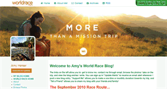 Desktop Screenshot of amyheiser.theworldrace.org