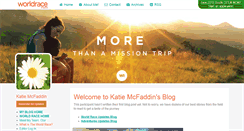 Desktop Screenshot of katiemcfaddin.theworldrace.org