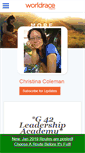 Mobile Screenshot of christinacoleman.theworldrace.org
